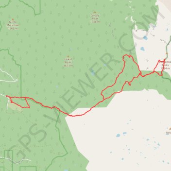 Trace GPS Cathedral Rocks Loop via Bingham Ridge, itinéraire, parcours