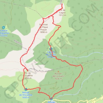 Trace GPS Pic de Cagire (31), itinéraire, parcours
