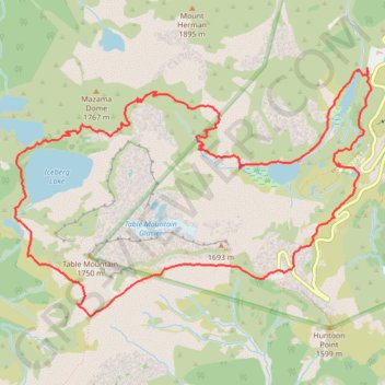 Trace GPS Chain Lakes and Wild Goose Trails Loop, itinéraire, parcours
