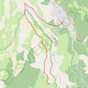 Trace GPS Florac Menhir côte par Col Pierre Plate, itinéraire, parcours