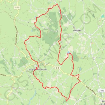 Trace GPS Balade Lignerotte - Ligny-en-Brionnais, itinéraire, parcours