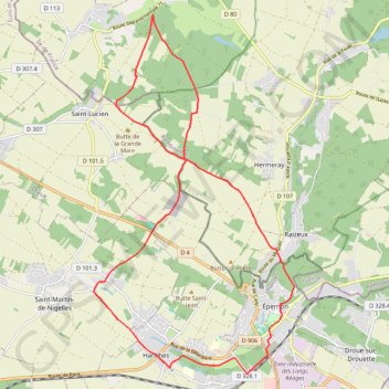 Trace GPS Autour d'Epernon et de la Drouette, itinéraire, parcours