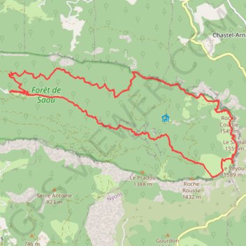 Trace GPS Boucle, du bois Saou aux 3 Becs, itinéraire, parcours