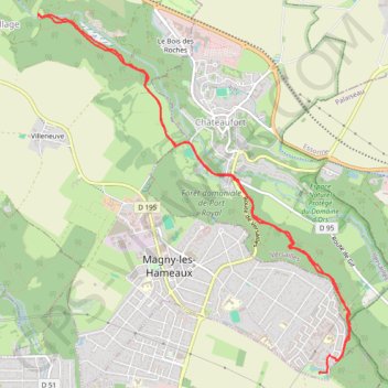 Trace GPS Magny bourg - Magny Village, itinéraire, parcours