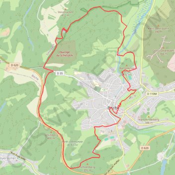 Trace GPS Circulaire panoramique de Bitche, itinéraire, parcours