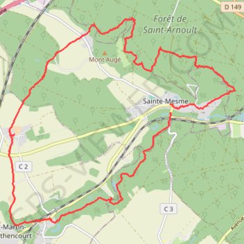 Trace GPS Sainte-Mesme, itinéraire, parcours