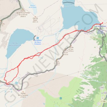 Trace GPS Pointe E du col des Corbeaux, itinéraire, parcours