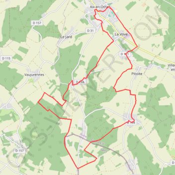 Trace GPS Les hameaux d'Aix-en-Othe, itinéraire, parcours