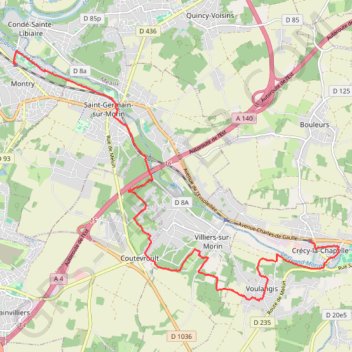 Trace GPS Sur les pas de Michel Houellebecq, itinéraire, parcours