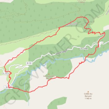 Trace GPS Montagne de Charamel, itinéraire, parcours