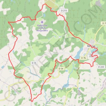 Trace GPS Sentier Entre Puys et Landes PDIPR87, itinéraire, parcours