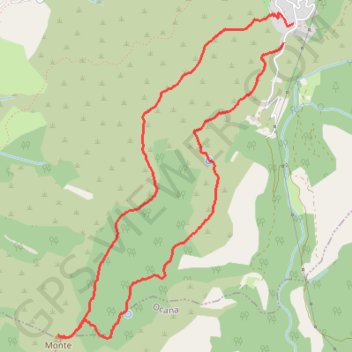Trace GPS Boucle du Monte Ignascu, Cuttoli, Corse, itinéraire, parcours