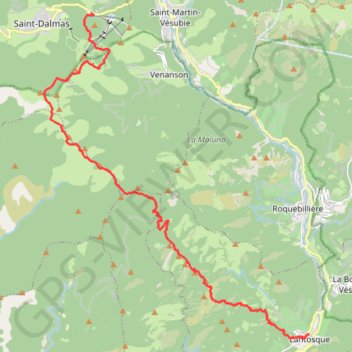 Trace GPS La Colmiane Lantosque, itinéraire, parcours