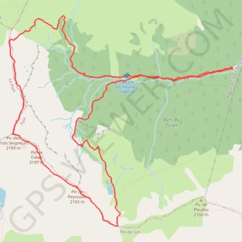 Trace GPS Pic des Trois Seigneurs, itinéraire, parcours