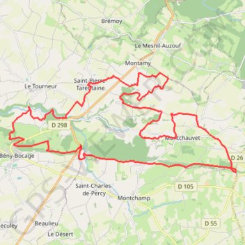 Trace GPS Circuit7_Les-collines-normandes, itinéraire, parcours