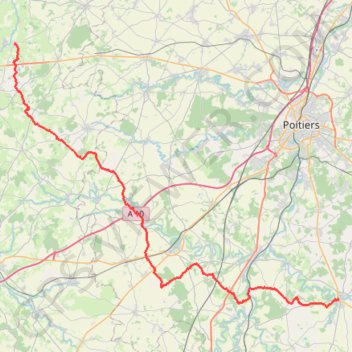 Trace GPS Gençay (86160), Vienne, Nouvelle-Aquitaine, France - La Peyratte (79200), Deux-Sèvres, Nouvelle-Aquitaine, France, itinéraire, parcours