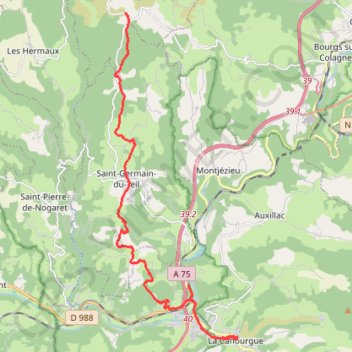 Trace GPS Radal du Trebatut - Banassac, itinéraire, parcours