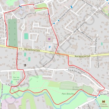 Trace GPS Balades Riorgeoises - Du bourg au centre, itinéraire, parcours