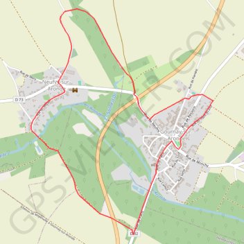 Trace GPS Gournay-sur-Aronde - Circuit de la Somme d'Or, itinéraire, parcours