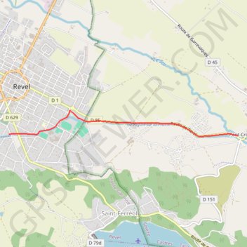 Trace GPS Canal du Midi - Revel - Pont Crouzet, itinéraire, parcours