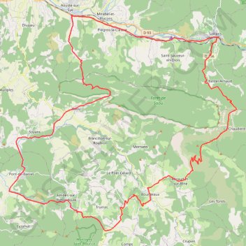 Trace GPS Le col de la Chaudière, itinéraire, parcours