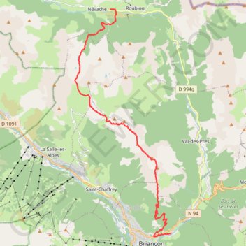 Trace GPS Traversée des Alpes - Étape 18, itinéraire, parcours