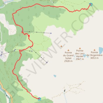 Trace GPS Via Alpina - Refuge de l'Archeboc > Le Monal, itinéraire, parcours