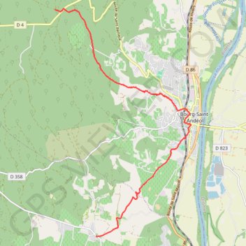 Trace GPS VR-08-variante-BOURG ST ANDEOL, itinéraire, parcours