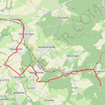 Trace GPS Au fil de l'Eichel - Lorentzen, itinéraire, parcours