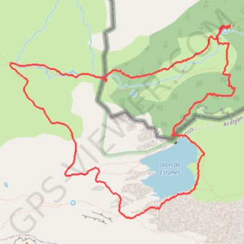 Trace GPS Lac d'Estaens en boucle, itinéraire, parcours