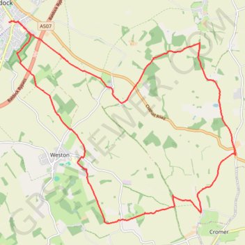 Trace GPS Circuit from Baldock, itinéraire, parcours