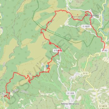 Trace GPS Grande Traversée de l'Hérault - de Saint-Julien-de-Molières à Notre-Dame-du-Cros, itinéraire, parcours