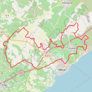 Trace GPS Loupian - Fer à cheval - Bessilles - Saint Martin, itinéraire, parcours