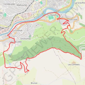 Trace GPS Les corniches du Larzac, itinéraire, parcours