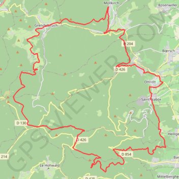 Trace GPS Rando des Myrtilles, itinéraire, parcours