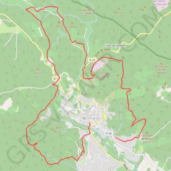 Trace GPS Cotignac-Un petit Tour avec le Petit Poucet, itinéraire, parcours
