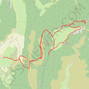 Trace GPS Chovet-Sausse-Comblézine, itinéraire, parcours