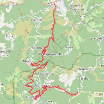 Trace GPS Corse - ES 8: PT DE RIMITORIU - BARCHETTA, itinéraire, parcours