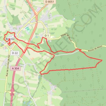 Trace GPS Le Sentier des Fortifications et de la Vallée de Misère, itinéraire, parcours