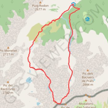 Trace GPS Pic de l'Enfer - Canal du Gendarme, itinéraire, parcours