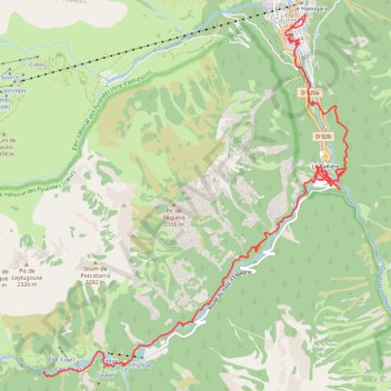Trace GPS Pont du Cayan à Cauterets, itinéraire, parcours