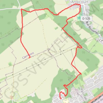 Trace GPS Villers Angicourt, itinéraire, parcours