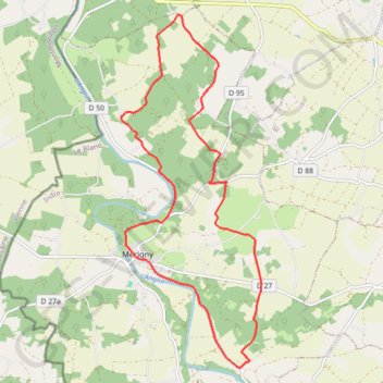 Trace GPS Circuit Ouest de Mérigny, itinéraire, parcours