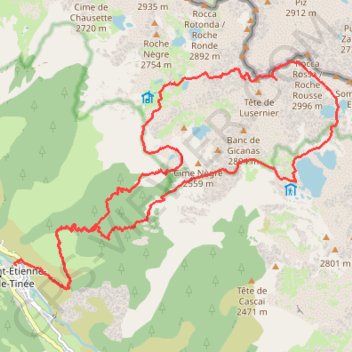 Trace GPS Circuit Mont Tenibre, itinéraire, parcours