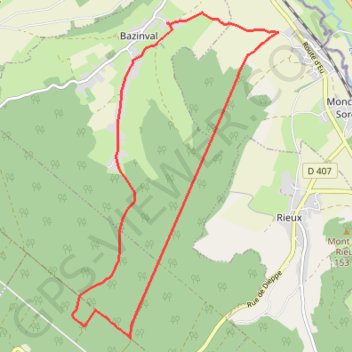 Trace GPS Circuit du Mont Madame - Bazinval, itinéraire, parcours