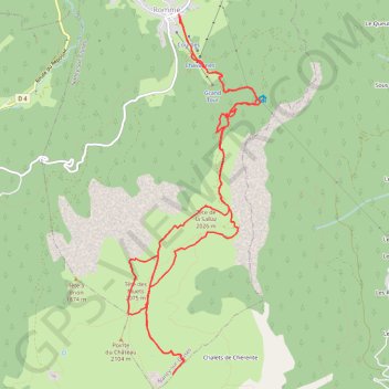 Trace GPS Autour de la Tête des Muets, itinéraire, parcours