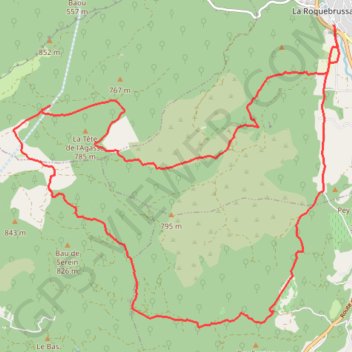 Trace GPS La Roquebrussanne, itinéraire, parcours