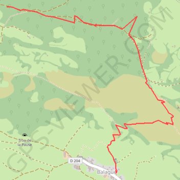 Trace GPS Les granges de Balagueres, itinéraire, parcours