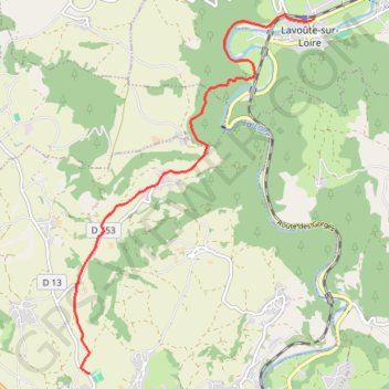 Trace GPS De Lavoûte sur Loire à Polignac, itinéraire, parcours