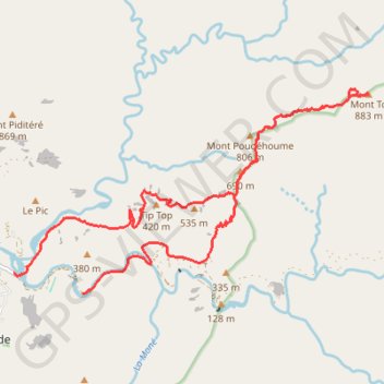 Trace GPS Mont To (boucle), itinéraire, parcours